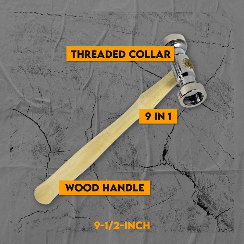 SE Texturing Hammer Interchangeable Tips Dual Head 9 Different Tips 8379TM - Image 5