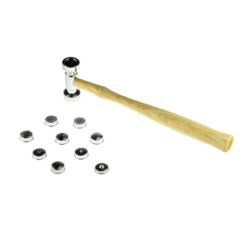 SE Texturing Hammer Interchangeable Tips Dual Head 9 Different Tips 8379TM - Image 1