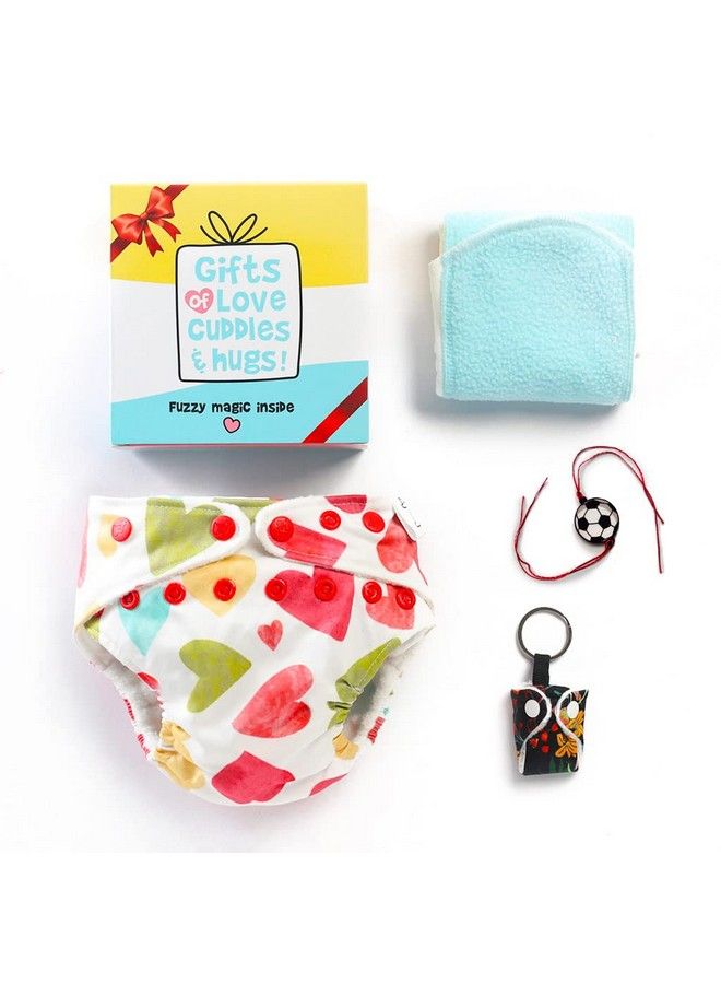 Superbottoms Rakhi Gift For Kids ; Combo Pack Of 1 Freesize Uno 1 Keychain And 1 Eco Friendly Rakhi For Kids; Reusable Cloth Diapers For Babies 0 To 3 Years; Raksha Bandhan Gift For Brother & Sister - Image 1