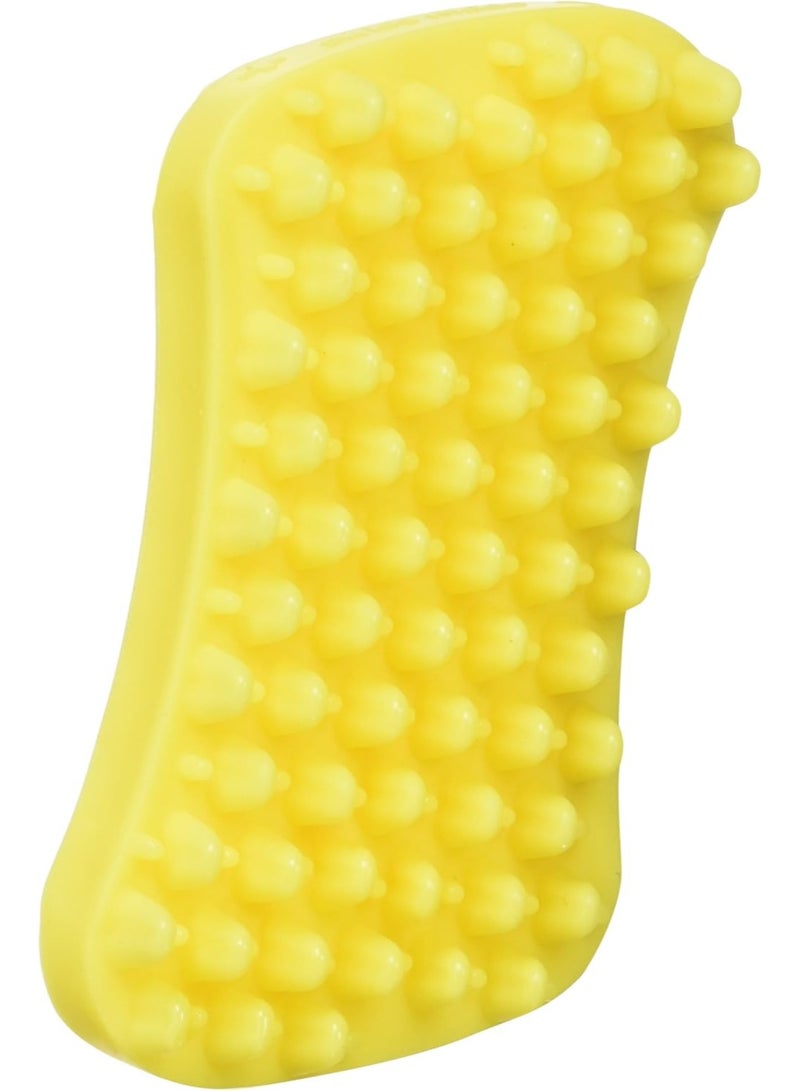 PETME Pet+Me Medium Silicone Brush for Short or Silky Longhair Dog(Yellow) - Image 1