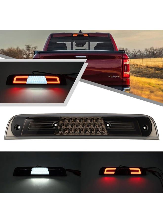 Mingrui test Red LED Third Brake Light for Dodge Ram 1500 2019 2020 2021 2022 2023 2024 3rd Red Brake Lights Rear Center High Mount Stop Lamp White Roof Cargo Lights Smoked Lens(Not for classic models) - Image 1