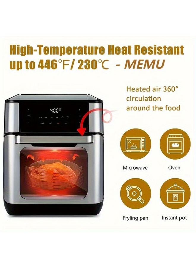 Grey Reusable Silicone Air Fryer Liners Non Stick Easy Clean Basket Mats - Image 3
