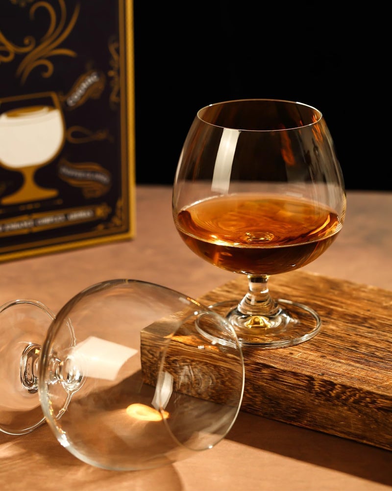Physkoa 22 oz Large Brandy Snifter Glasses – Set of 2 Gift Boxed Short Stem Giant Brandy & Cognac Glasses for Bourbon, Scotch, Tequila, Rum, Beer & Spirits - Image 4