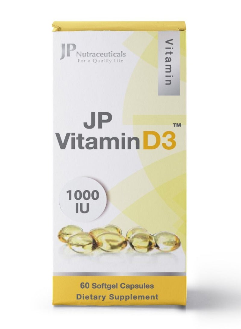 JAMJOOM PHARMA جي بي فيتامين د3 1000 وحدة دولية 60 كبسولة - Image 1