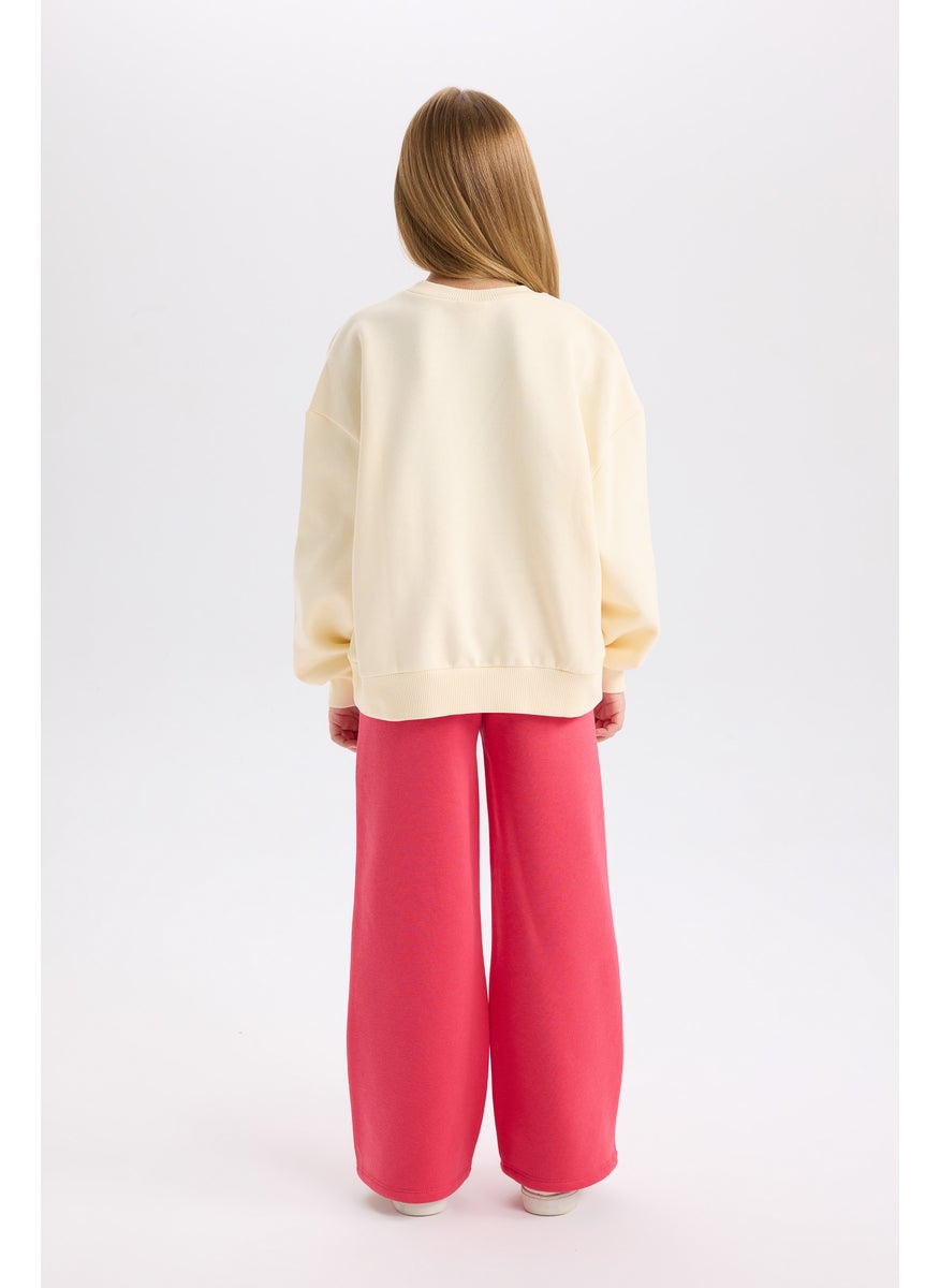 DeFacto Girl Crew Neck Elastic Waist Jogger Sweatpants 2 Piece Set  - Image 4
