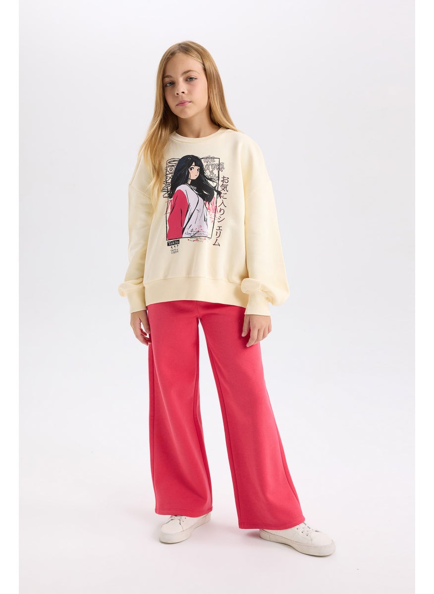 DeFacto Girl Crew Neck Elastic Waist Jogger Sweatpants 2 Piece Set  - Image 5