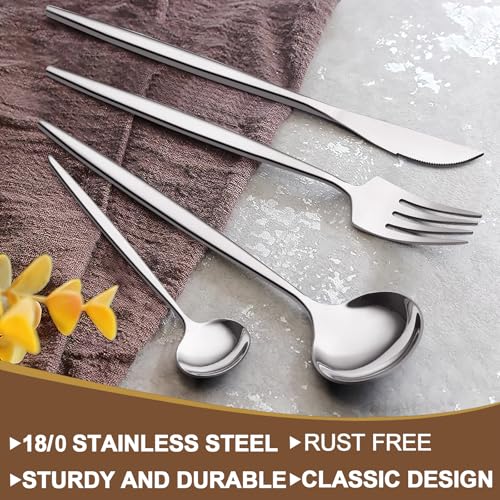 Wildone Silverware Set 30 Piece, Wildone Stainless Steel Flatware Set Service for 6, Cutlery Utensil Sets for Home Restaurant, Include Knife Fork Spoon Set, Dishwasher Safe - Image 4