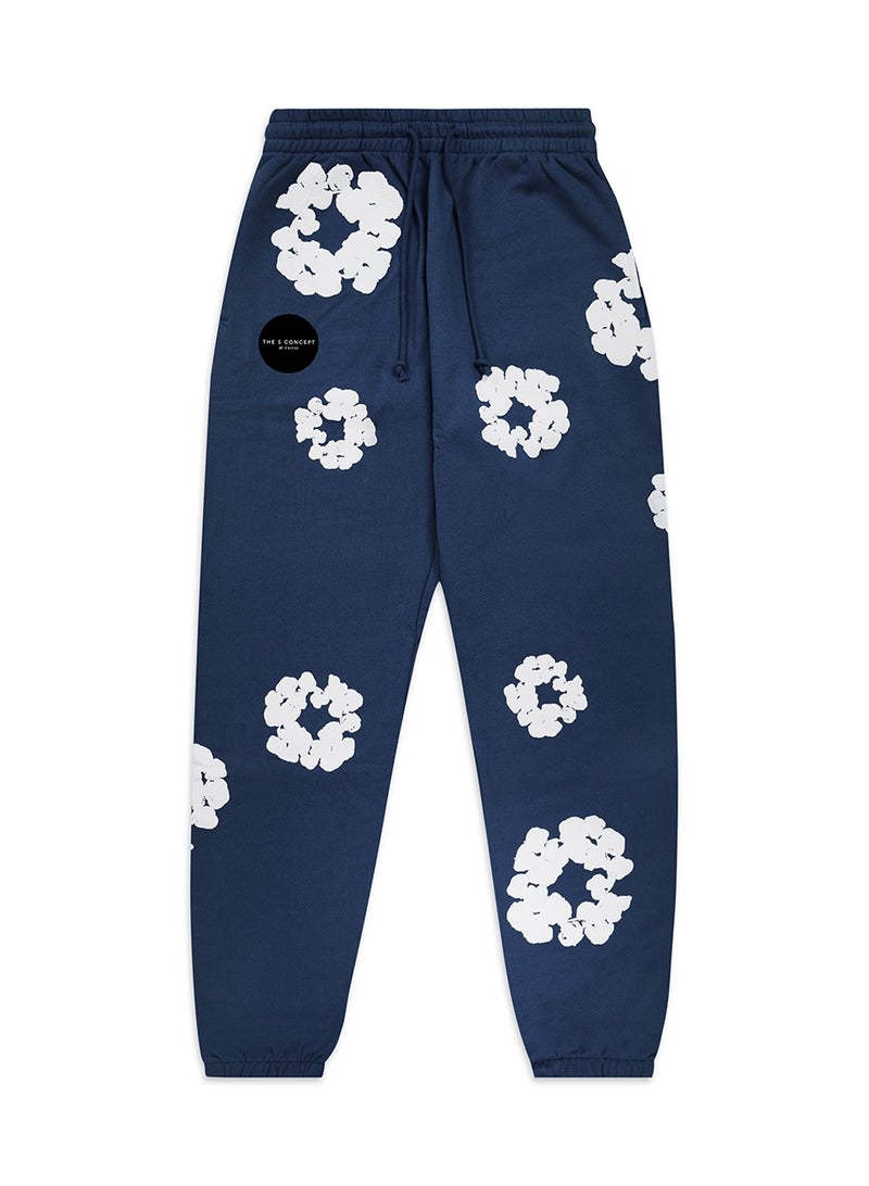 Denim Tears "      The Cotton Wreath Sweatpants Navy     " - Image 1