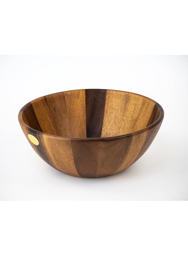 BILLI وعاء تقديم دائري من خشب الأكاسيا بيللي للفواكه أو السلطات - Image 1
