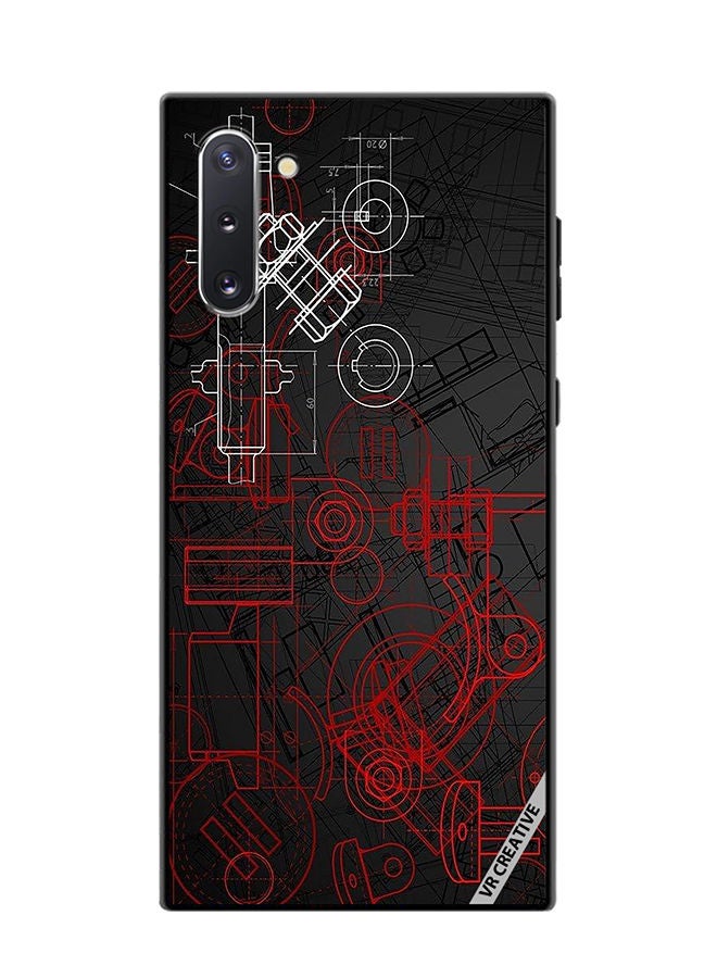 VR CREATIVE Protective Case Cover For Samsung Galaxy Note10 5G Industrial Abstract Design Multicolour - Image 1