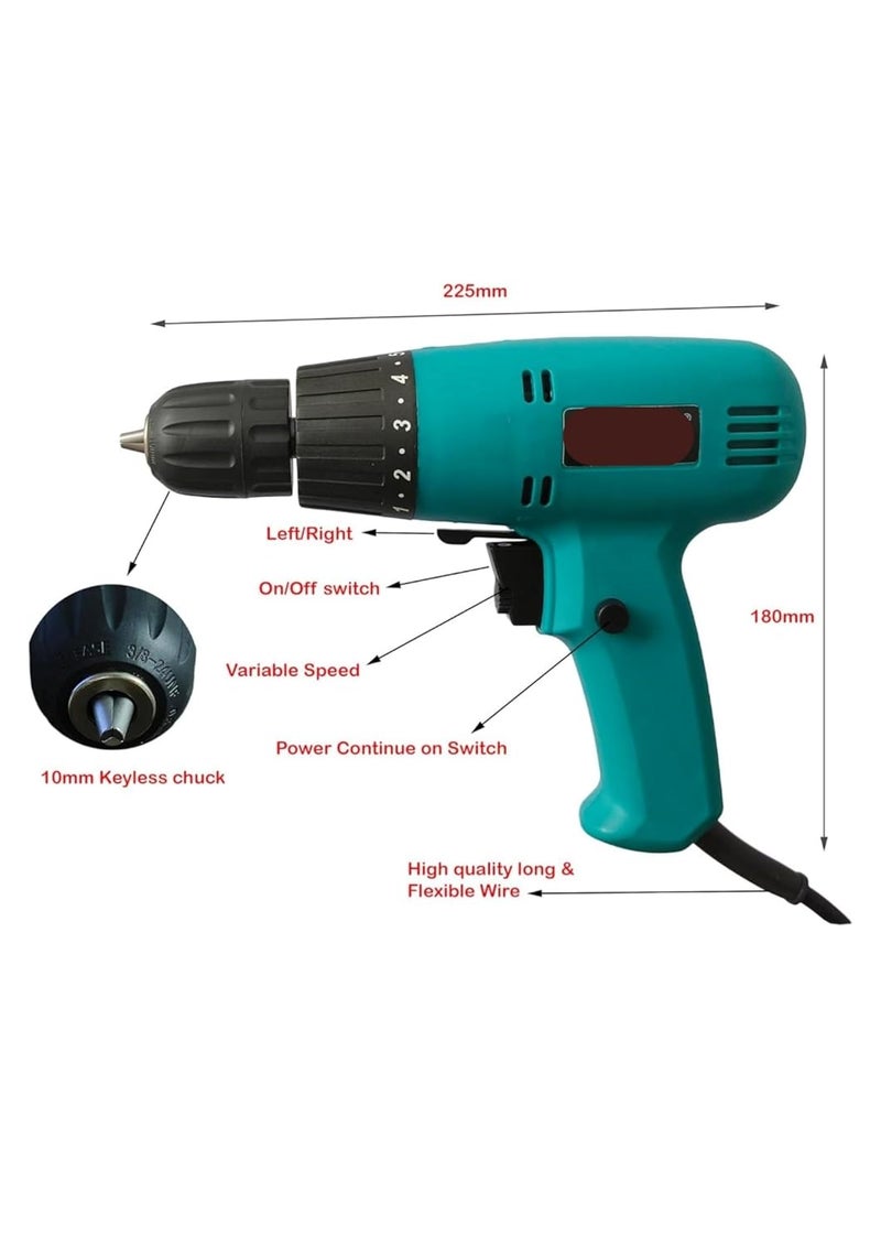 PERFECT Electric Screw Driver With 10mm KEYLESS Chuck has Power Of 350 Watts Full Copper Motor Professional Quality With Variable speedTorque Reverse and Forward Feature  - Image 2