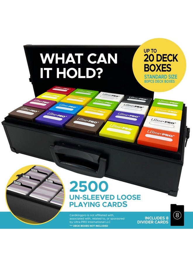 CARDKINGPRO Game Card Storage Case (Bbb Edition) ; Case Is Compatible With Magic The Gathering Mtg All Standard Card Games (Game Not Included) ; Includes 8 Dividers ; Fits Up To 2500 Loose Unsleeved Cards  - Image 5