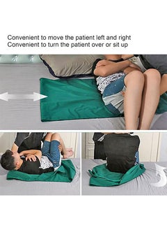 Aikanbo Patient Slide Sheet, Elderly Slide Sheet Reusable Washable Nylon Fabric Hospital Bed Sheets Slide Sheets for Moving Patients on Bed(Dark green 150x75cm)  - Image 3