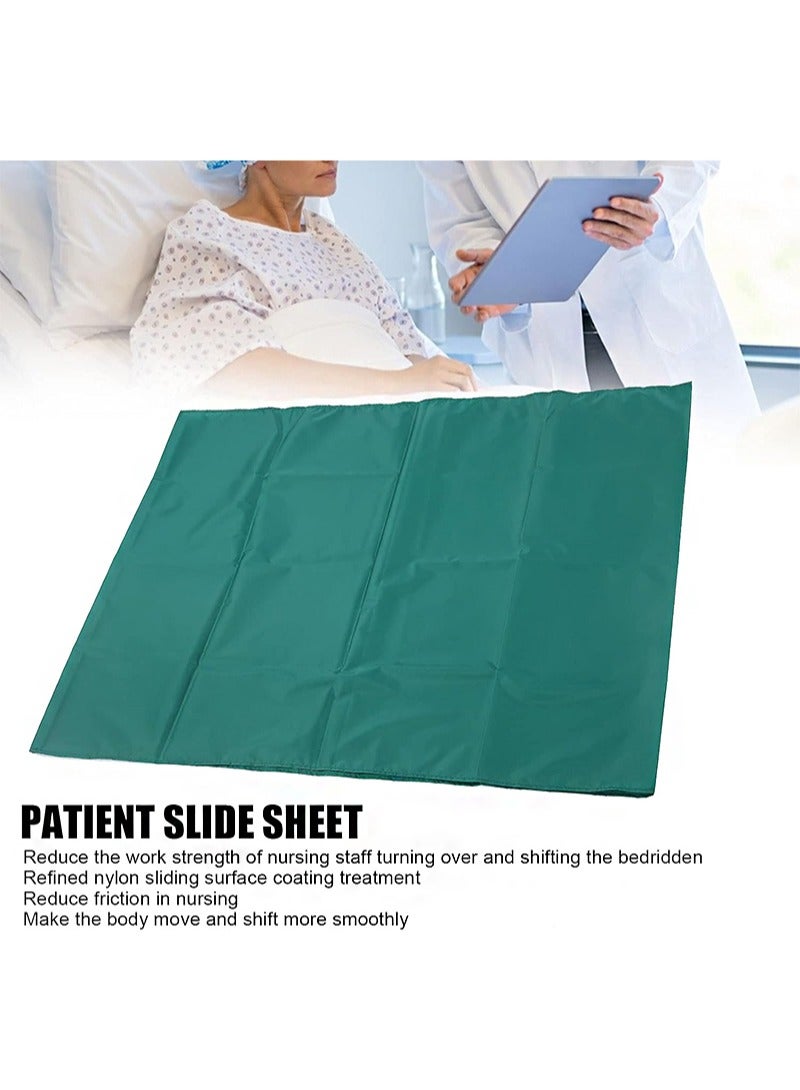 Aikanbo Patient Slide Sheet, Elderly Slide Sheet Reusable Washable Nylon Fabric Hospital Bed Sheets Slide Sheets for Moving Patients on Bed(Dark green 150x75cm)  - Image 5