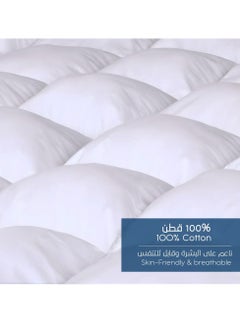 Generic Hotel mattress pad 100% cotton fabric 10cm height bed size 180x200cm  - Image 1