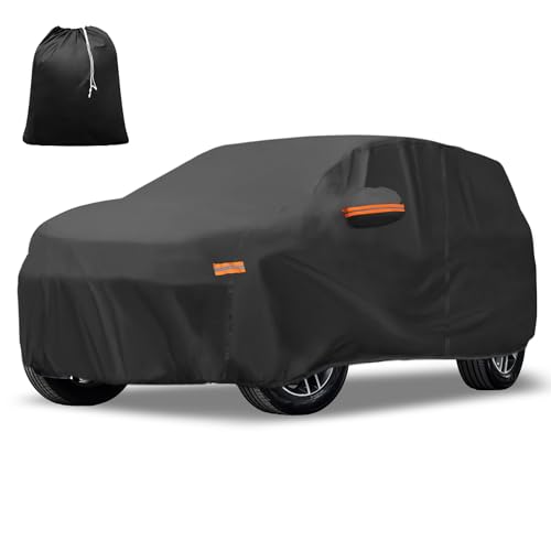 X AUTOHAUX غطاء سيارة X AUTOHAUX لجيب جراند شيروكي 210D-PU خارجي غطاء سيارة كامل لجميع الأحوال الجوية مع سحاب للباب للحماية من الماء والرياح والشمس والمطر والثلج - Image 1
