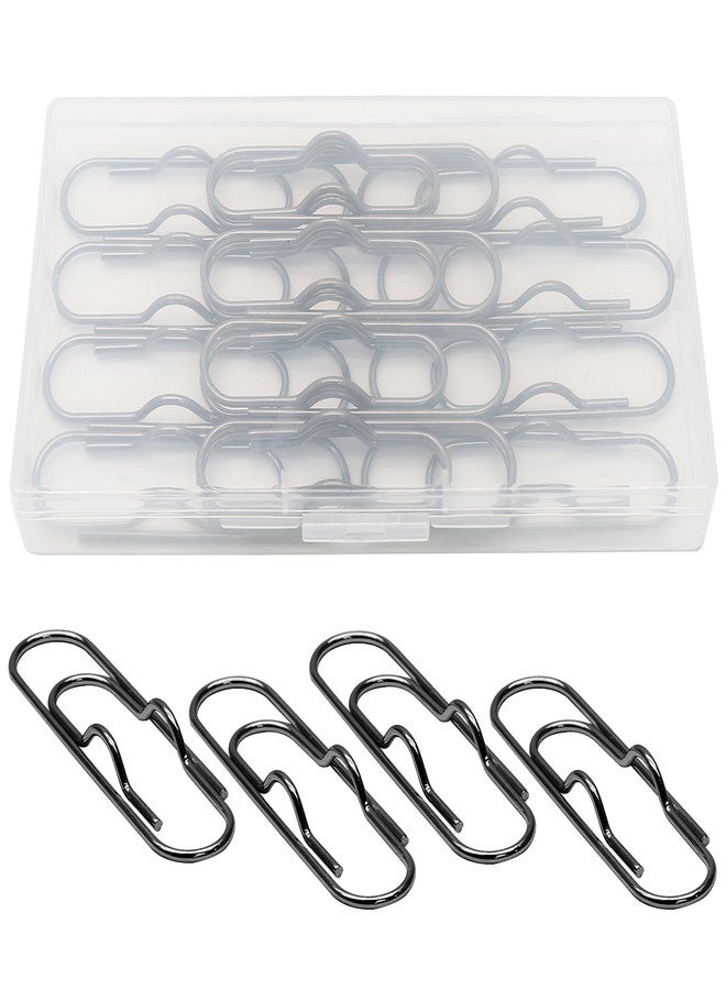 PHITUODA 20 PCS Metal Pen Clips, Black Pen Holder, Multifunctional Pen Clip Holders for Notebooks, Paper, Clipboard - Image 1