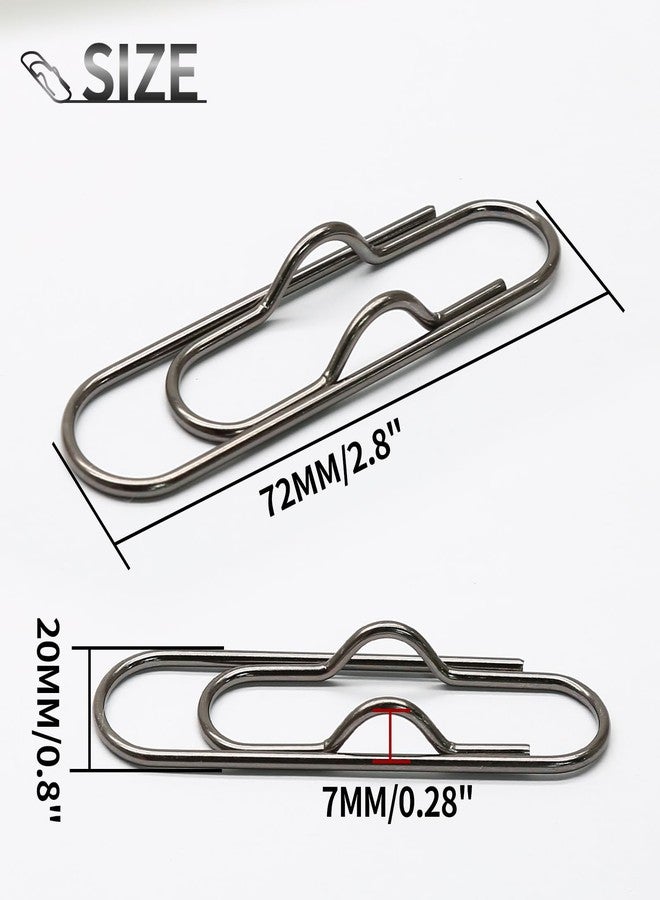 PHITUODA 20 PCS Metal Pen Clips, Black Pen Holder, Multifunctional Pen Clip Holders for Notebooks, Paper, Clipboard - Image 3