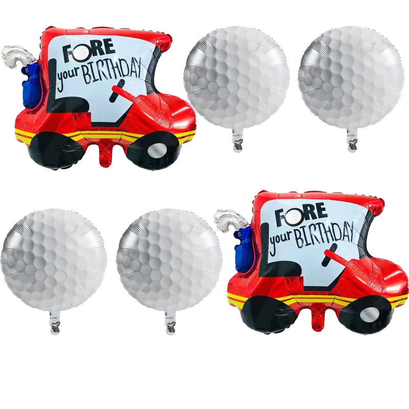 RS 6PCS Golf Foil Balloons Golf Cart Balloons Golf Ball Sports Balloons for Birthday Baby Shower Golf Themed Party Decorations Supplies - Image 3