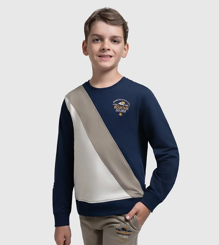 BEVERLY HILLS POLO CLUB Color Block Casual Pullover
