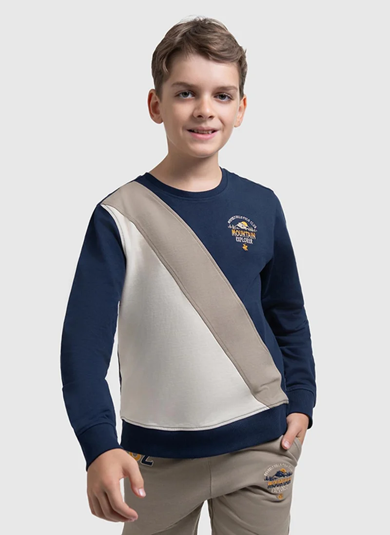 Beverly Hills Polo Club Kids BP B6846 Pop-Over Without Hood, Indigo