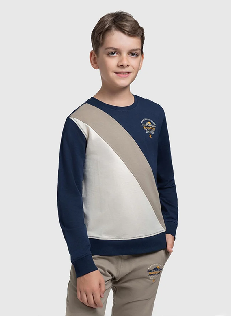 Beverly Hills Polo Club Indigo Beverly Hills Polo Club Kids BP B6846 Pop-Over Without Hood, Indigo for Men | Best Price UAE