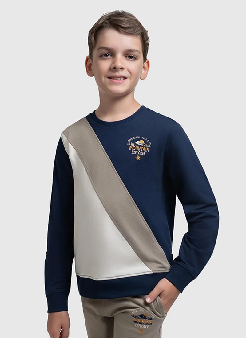Beverly Hills Polo Club Indigo Beverly Hills Polo Club Kids BP B6846 Pop-Over Without Hood, Indigo for Men | Best Price UAE