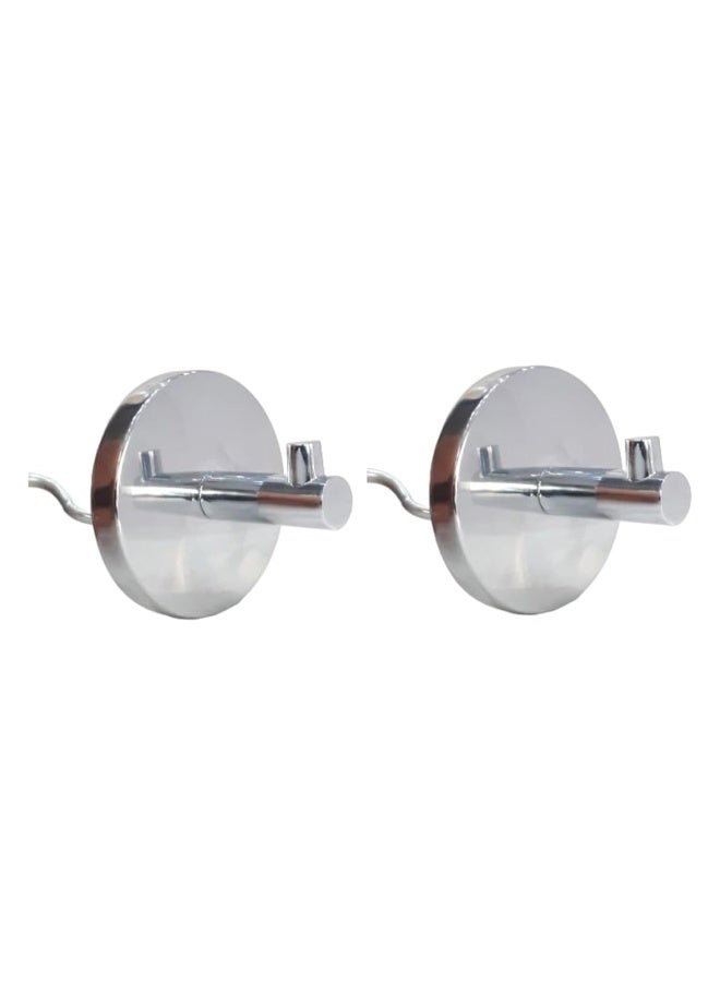 ROBUSTLINE Multipurpose Wall Mounted Coat Hooks With Round Plate For Clothes Coats Hats Belts Towels 2 Ch165