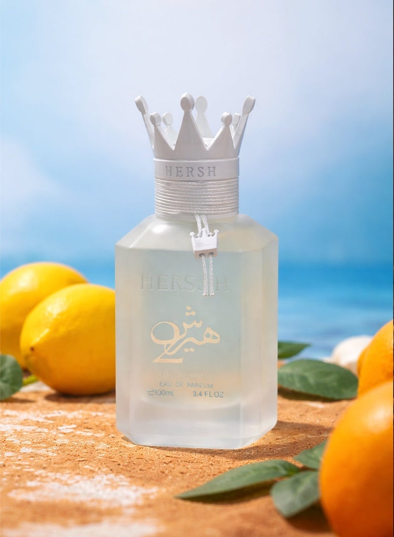 Alezz Oud Hersh 2 Unisex Eau de Parfum 100ml – Long-Lasting Citrus Summer Fragrance with Orange, Ginger & Black Tea Notes - Image 2