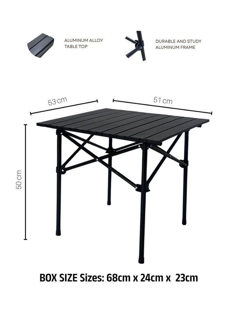 Outdoor Folding Camping Chair & Table Set, 2 Chair 69x46x63 cm, Table 53x51x50 cm - Image 4