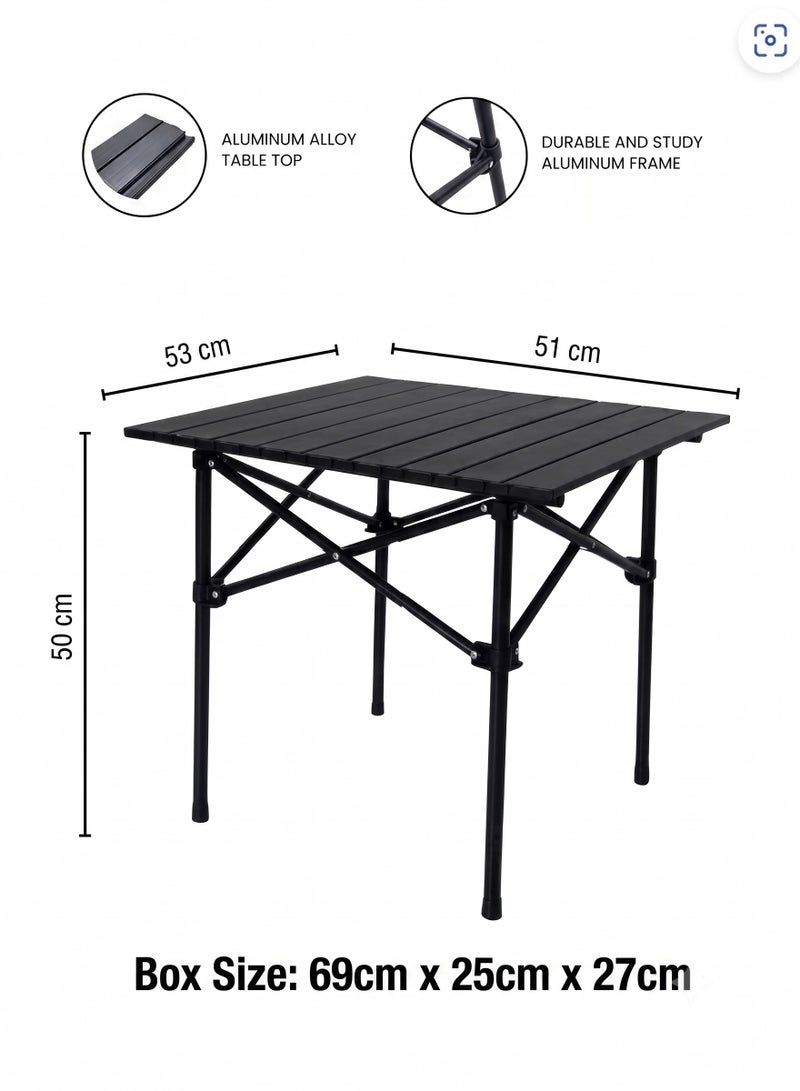 Outdoor Folding Camping Chair & Table Set, 2 Chair 69x46x63 cm, Table 53x51x50 cm - Image 4