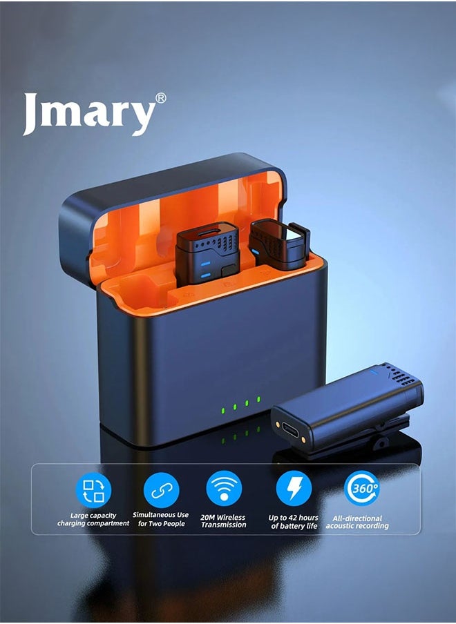 Jmary MW-16 2.4G Wireless Microphone for Mobile & Camera – Portable Lapel Lavalier Mic with Receiver for Clear Audio  - Image 3