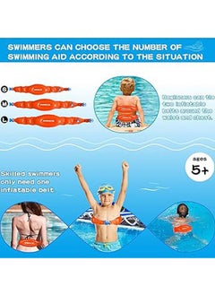 General (3 Pack) Swim Belts for Kids and Adults,Inflatable Swimming Training Aid,with Adjustable Safety Buckle, Portable Pool Float Water Exercise Swim Buoyancy Waist Belts for Toddler Children  - Image 2