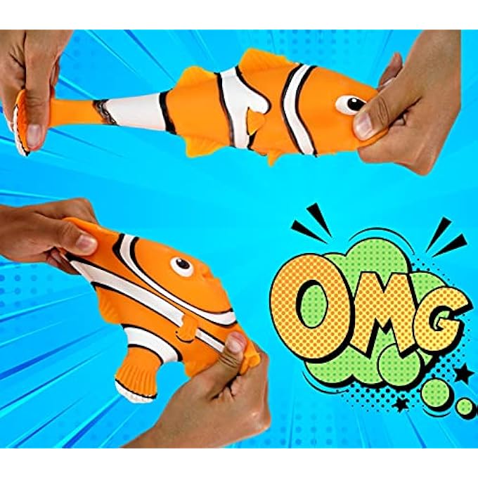 Ja-Ru Disney Stretchy Toys Nemo Figures Squish & Pull Toys. 1 (Unit) Finding Nemo Calming Fidget Toy, Stress Toys, Birthday Gifts for Kids, Boys & Girls. W/ Ball C-6900-1T - Image 4