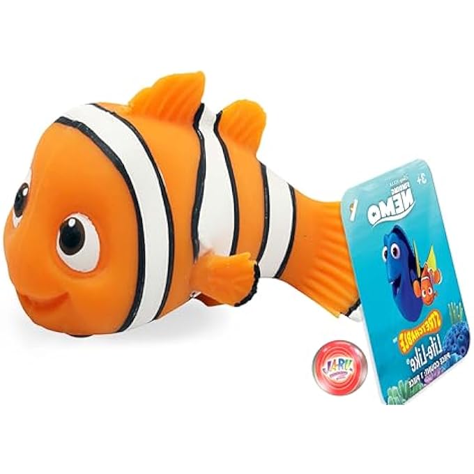 Ja-Ru Disney Stretchy Toys Nemo Figures Squish & Pull Toys. 1 (Unit) Finding Nemo Calming Fidget Toy, Stress Toys, Birthday Gifts for Kids, Boys & Girls. W/ Ball C-6900-1T - Image 1