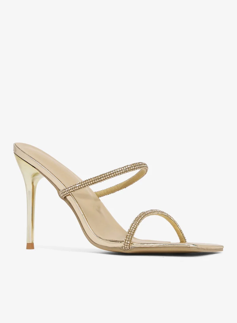 Ella Limited Edition Rhinestone Detail Strap Detail Heels