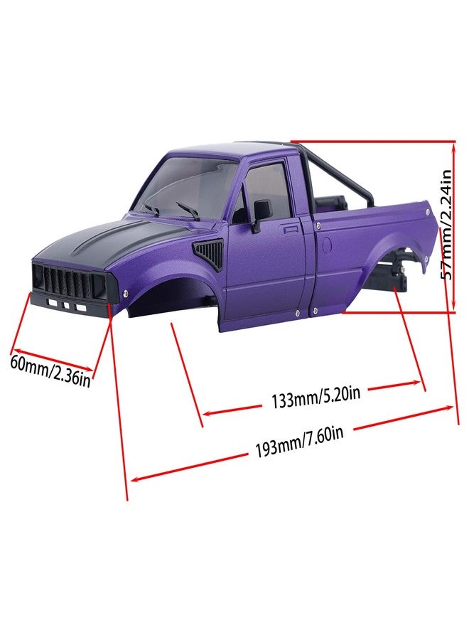 هيكل DJX SCX24 مع رف خلفي لسيارة Axial SCX24 C10 Bronco Wrangler Base Camp 1/24 RC Crawler Car (بنفسجي) - Image 3