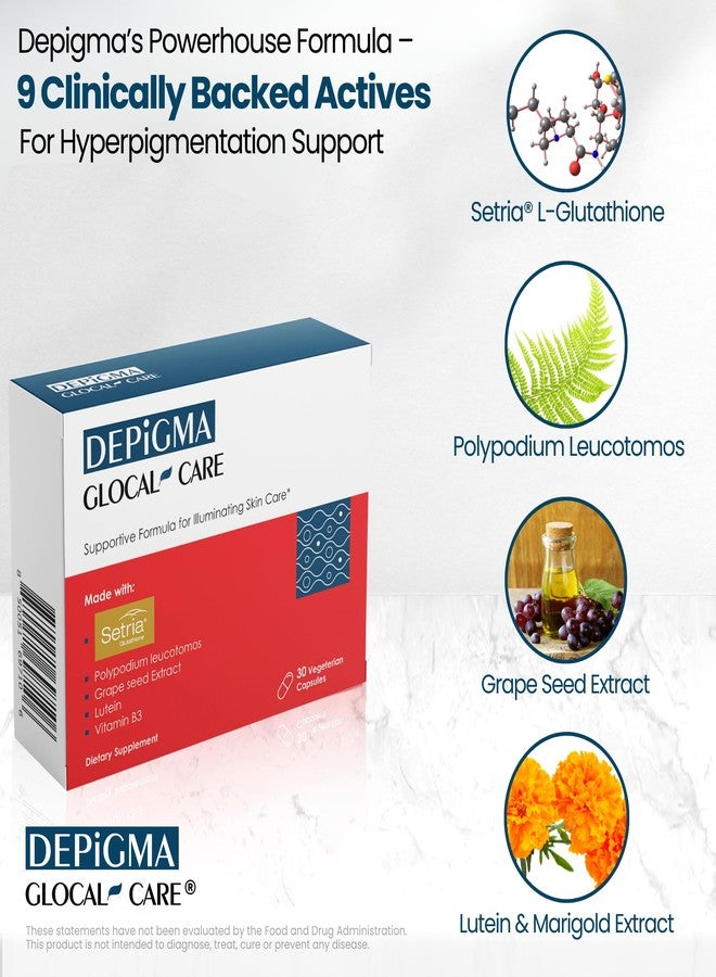 GlocalCare جلوكالكير ديبجما يدعم تقليل فرط التصبغ والكلف والبقع الداكنة بفضل الجلوتاثيون ومستخلصات نبات السرخس وبذور العنب والقطيفة - Image 4