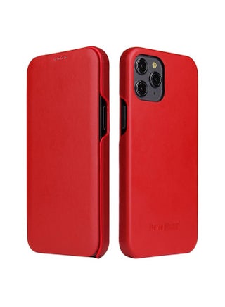 Case Cover For iPhone 12 / 12 Pro Fierre Shann Business Magnetic Horizontal Flip Genuine Leather Case(Red) - pzsku/ZCC4C3FF9C5D30AC67FCDZ/45/1754775098/eb02db35-5de8-4829-a94e-6e75c1f97c5c