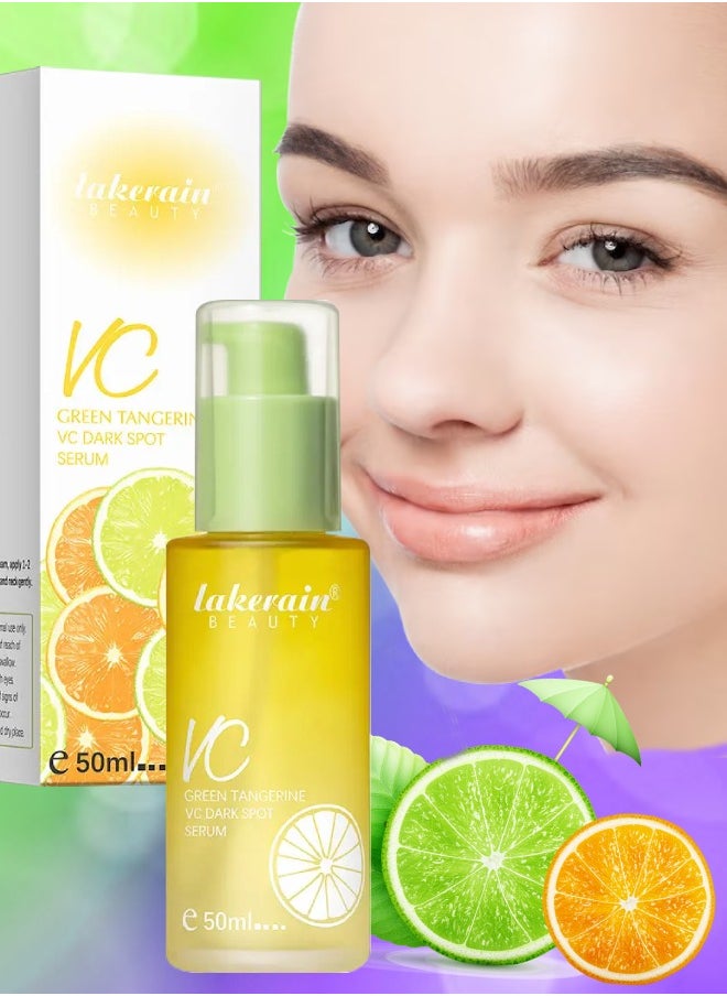 50ml Green Tangerine Vitamin C Face Serum Anti Aging Serum with Orange Extract and Niacinamide Reduce Dark Spots Acne Fine Lines and Wrinkles Hydrating Moisturizing Brightening Serum