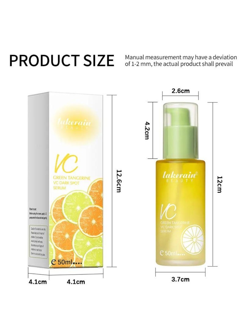 50ml Green Tangerine Vitamin C Face Serum Anti Aging Serum with Orange Extract and Niacinamide Reduce Dark Spots Acne Fine Lines and Wrinkles Hydrating Moisturizing Brightening Serum