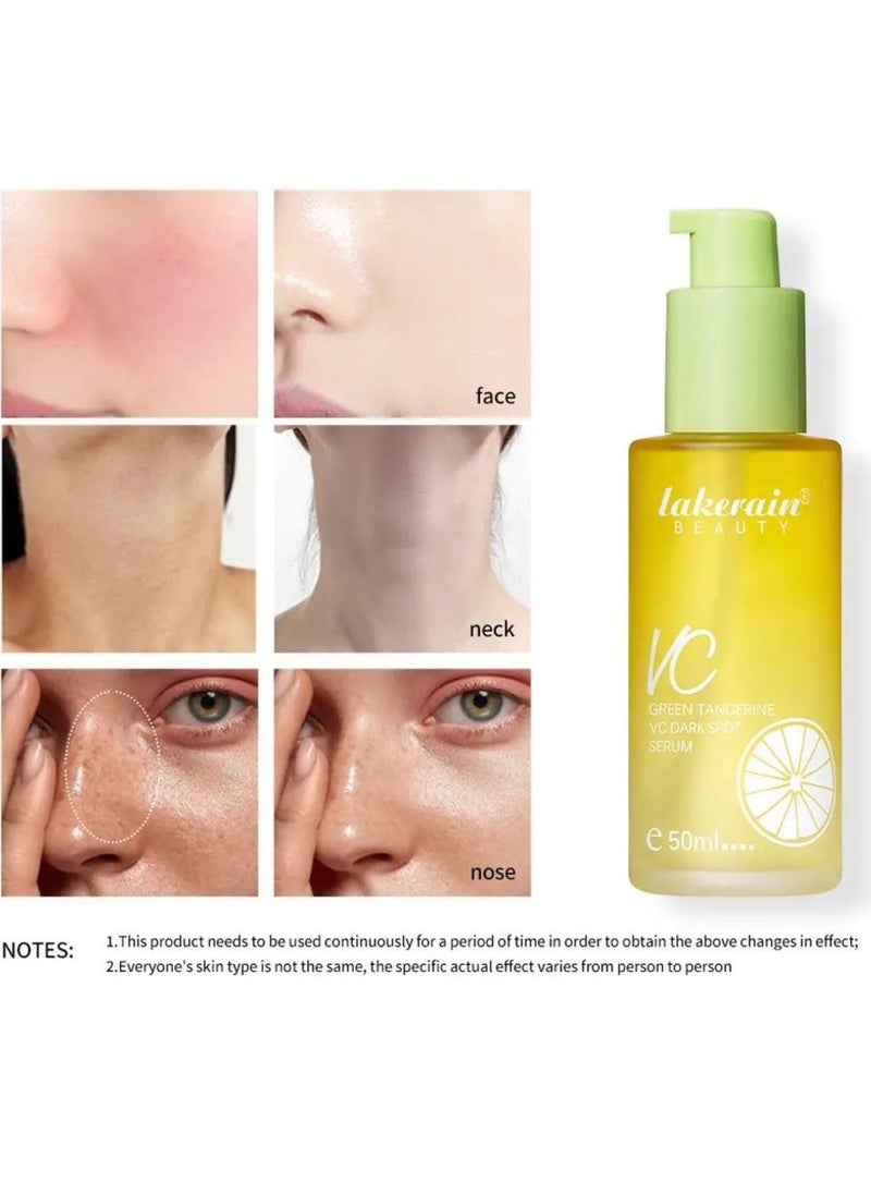50ml Green Tangerine Vitamin C Face Serum Anti Aging Serum with Orange Extract and Niacinamide Reduce Dark Spots Acne Fine Lines and Wrinkles Hydrating Moisturizing Brightening Serum