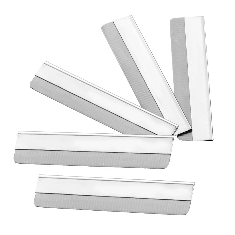 Zyghjort Straight Razor Blades, 40 Pcs Stainless Steel Brow Razor Single Edge Disposable Safety Eyebrow Trimmer Facial Hair Removers Shaving Tools Blade Refills for Men and Women - Image 1