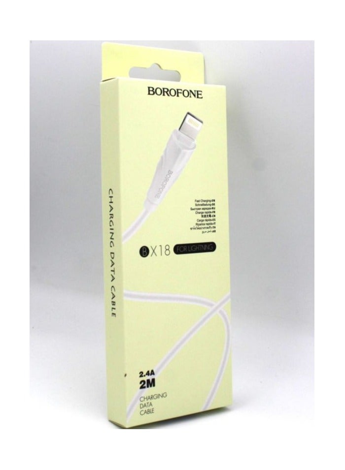 BOROFONE Cable USB to  Lightning BX18 White - Image 1