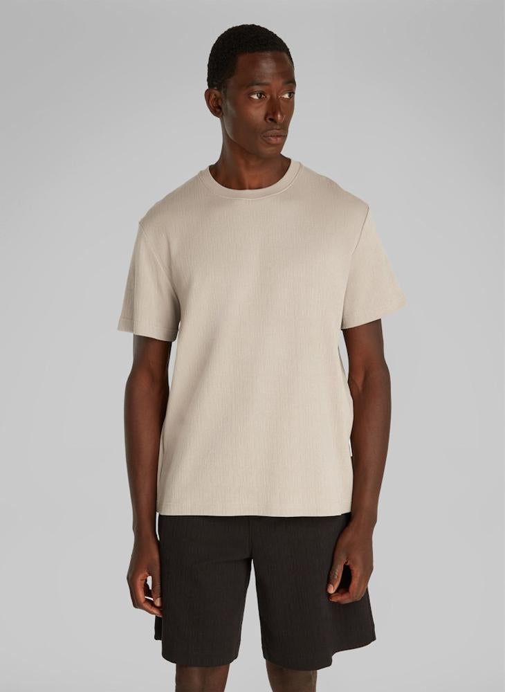 CALVIN KLEIN Knitted Crew Neck T-Shirt - Image 1