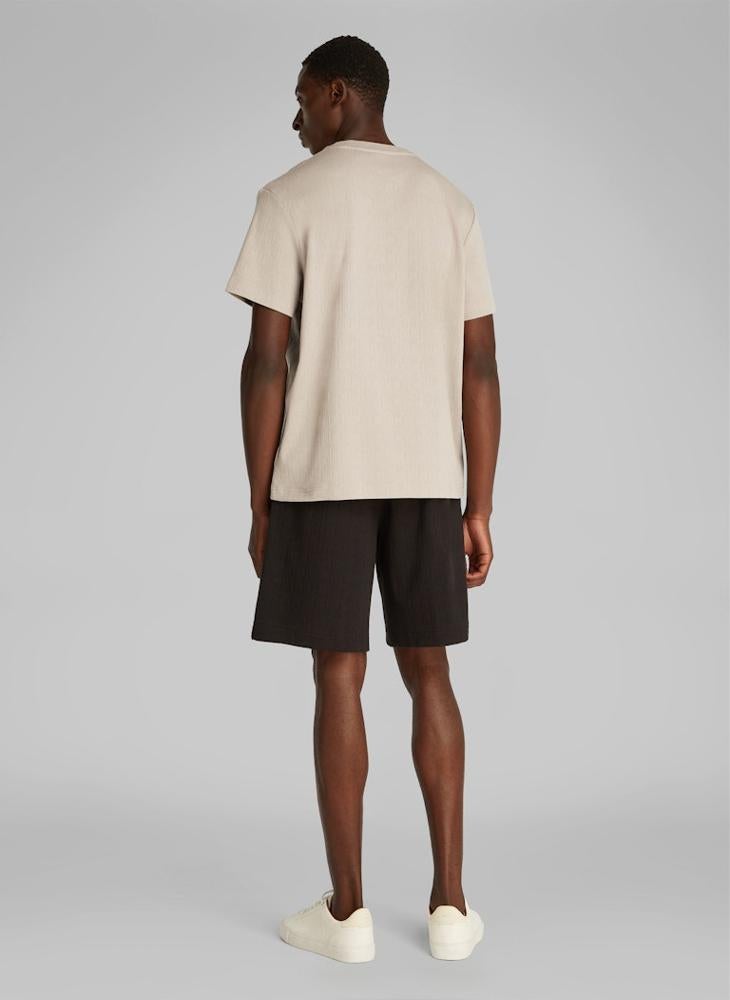 CALVIN KLEIN Knitted Crew Neck T-Shirt - Image 2