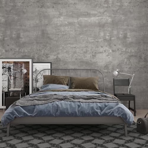 3yecao 16"×354" 3D Grey Concrete Cement Wallpaper Peel and Stick Faux Light Grey Concrete Contact Paper Vinyl Stained Matte Texture Adhesive Removable Gray Wallpaper for Bathroom Garage Living Room - Image 1