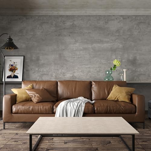 3yecao 16"×354" 3D Grey Concrete Cement Wallpaper Peel and Stick Faux Light Grey Concrete Contact Paper Vinyl Stained Matte Texture Adhesive Removable Gray Wallpaper for Bathroom Garage Living Room - Image 4