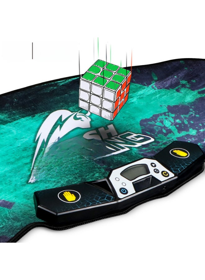 Qiyi Magic Cube Flash Cup Competition Training Mat Speed Cup Cube Mat Durable Non-Slip Rubber Mat Mouse Mat-Color:Bullish  - Image 2