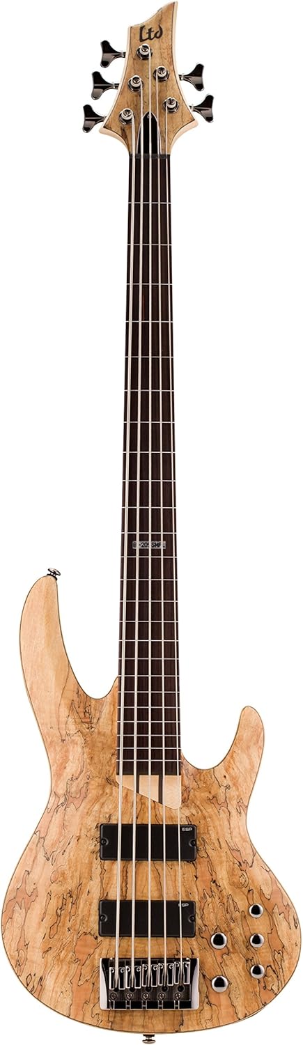 ESP جيتار باص 5 أوتار ESP LTD B205SM FL بدون فريت من خشب القيقب المتناثر بتشطيب طبيعي ساتان - Image 1